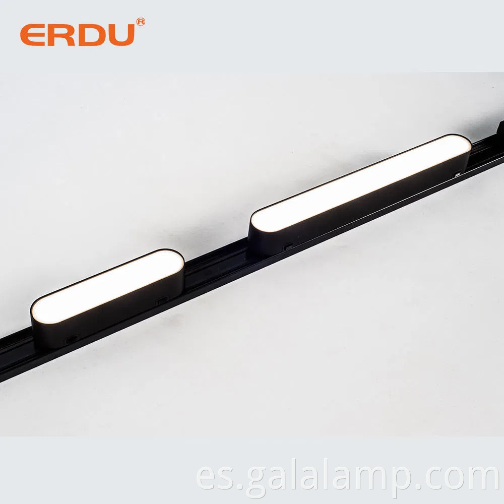 Erdu Techo lineal 48V 35 mm Rarestro delgado Sistema de luz magnética Luz de vía ultra delgada Famba de mazorca montada en la superficie LED LED Magnetic L